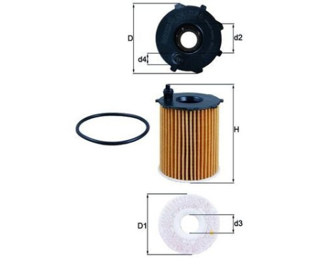 Oil Filter OX 171/16D Mahle, Image 2