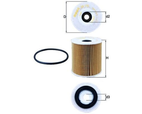 Oil Filter OX 175D Mahle, Image 3