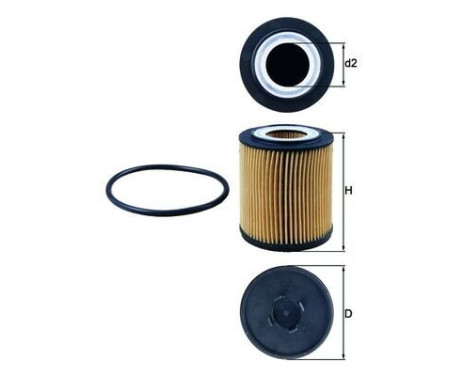 Oil Filter OX 182D Mahle, Image 3