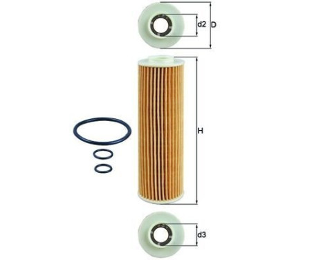 Oil Filter OX 183/5D Mahle, Image 2