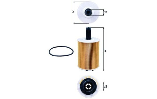 Oil Filter OX 188D Mahle, Image 4