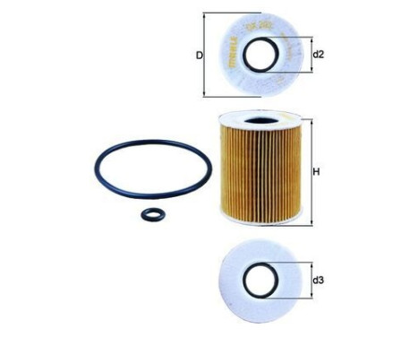 Oil Filter OX 203D Mahle, Image 3
