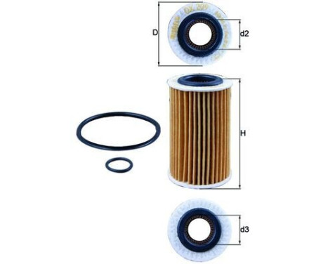 Oil Filter OX 209D Mahle, Image 2