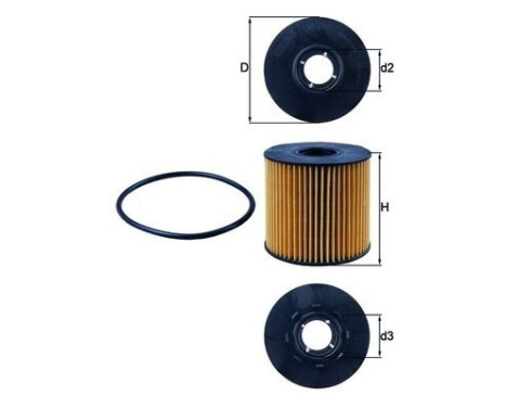 Oil Filter OX 210D Mahle, Image 2
