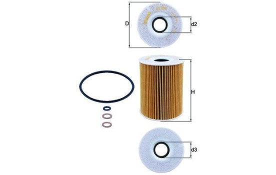 Oil Filter OX 254D2 Mahle, Image 3