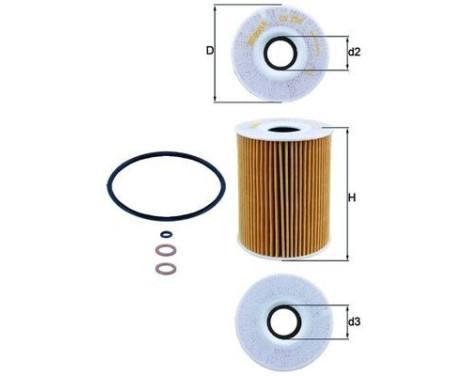 Oil Filter OX 254D3 Mahle, Image 4