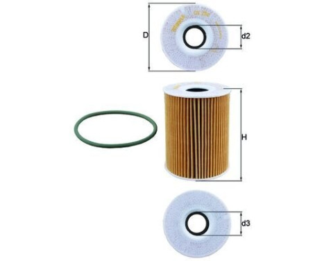 Oil Filter OX 254D5 Mahle, Image 2