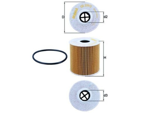 Oil Filter OX 339/2D Mahle, Image 2