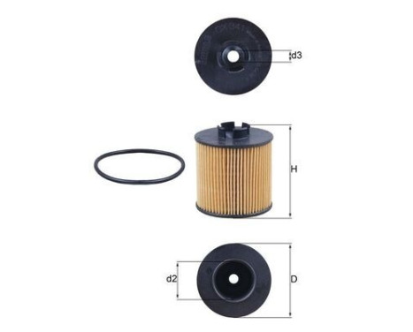 Oil Filter OX 341D Mahle, Image 2
