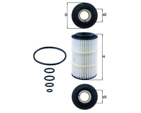 Oil Filter OX 345/7D Mahle, Image 3