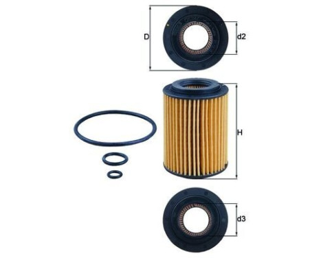 Oil Filter OX 347D Mahle, Image 2