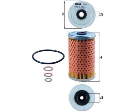 Oil Filter OX 34D Mahle, Image 3