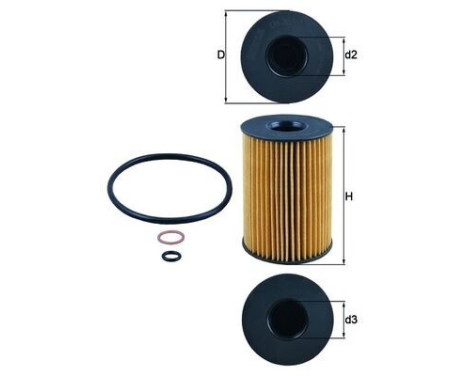 Oil Filter OX 353/7D Mahle, Image 3