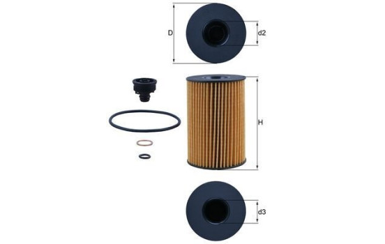 Oil Filter OX 353/7D Mahle, Image 3