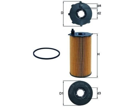 Oil Filter OX 354D Mahle, Image 4