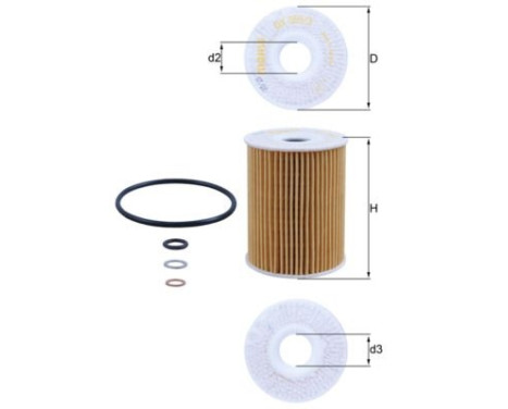 Oil Filter OX 355/3D Mahle, Image 2