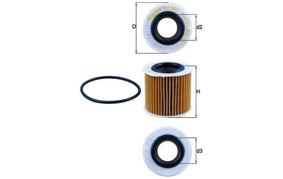 Oil Filter OX 360D Mahle, Image 2