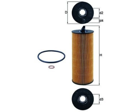 Oil Filter OX 361/4D Mahle, Image 2