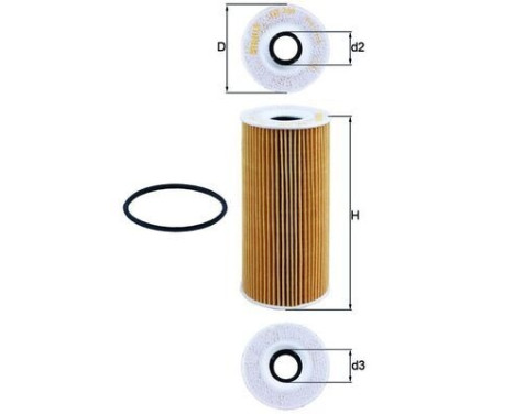 Oil Filter OX 366D Mahle, Image 4