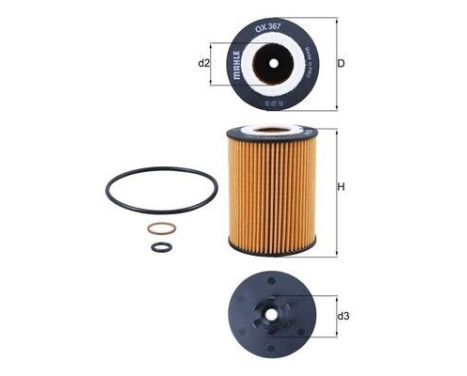 Oil Filter OX 367D Mahle, Image 4