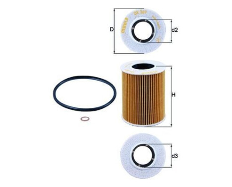 Oil Filter OX 369D Mahle, Image 2