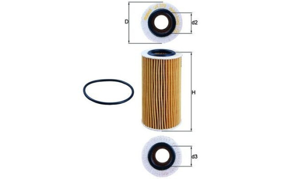 Oil Filter OX 370D Mahle, Image 4