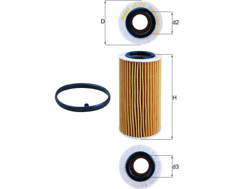 Oil Filter OX 370D1 Mahle