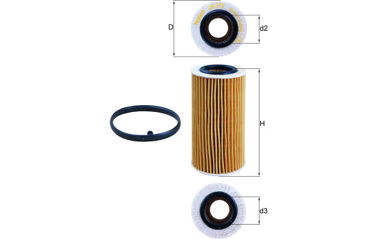 Oil Filter OX 370D1 Mahle