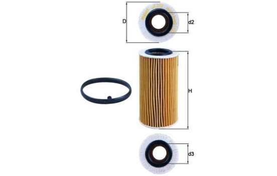 Oil Filter OX 370D1 Mahle, Image 3
