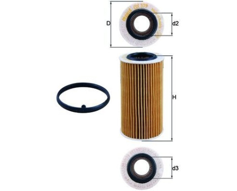 Oil Filter OX 379D Mahle, Image 3