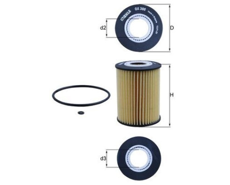 Oil Filter OX 380D Mahle, Image 4