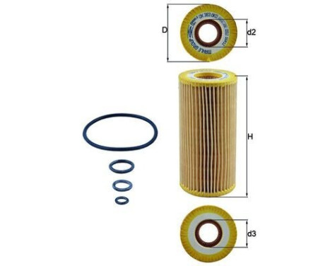 Oil Filter OX 383D Mahle, Image 4