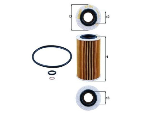 Oil Filter OX 384D Mahle, Image 2