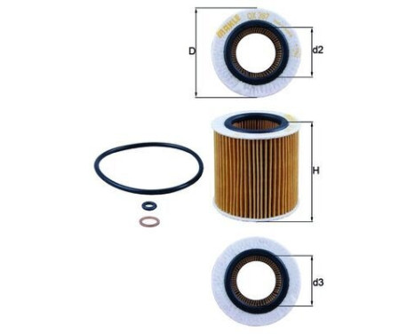 Oil Filter OX 387D Mahle, Image 5
