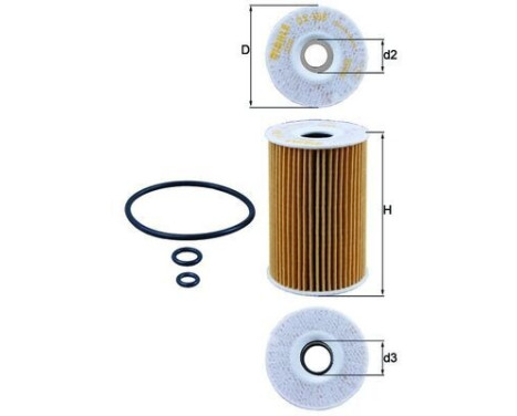 Oil Filter OX 388D Mahle, Image 4