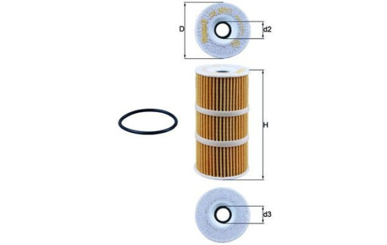Oil Filter OX 389/1D Mahle, Image 2