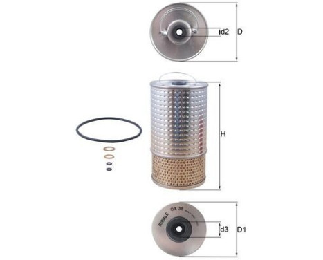 Oil Filter OX 38D Mahle, Image 3