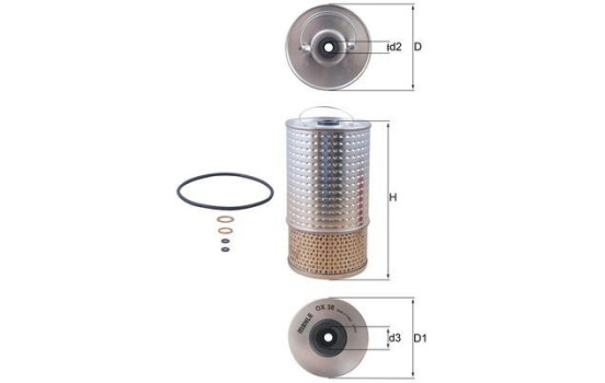 Oil Filter OX 38D Mahle, Image 3