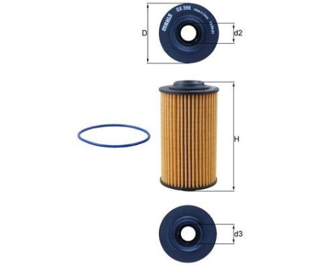 Oil Filter OX 399D Mahle, Image 4