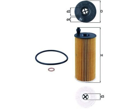 Oil Filter OX 404D Mahle, Image 4