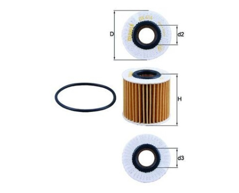 Oil Filter OX 414D2 Mahle, Image 2