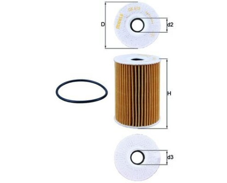 Oil Filter OX 415D Mahle, Image 2