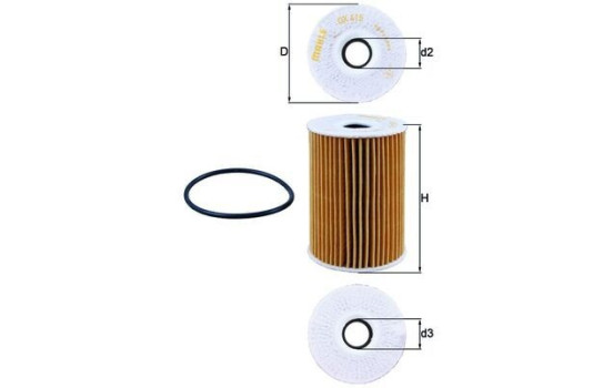 Oil Filter OX 415D Mahle, Image 2
