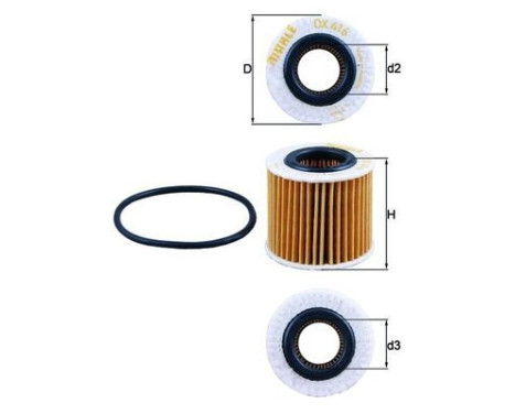 Oil Filter OX 416D1 Mahle, Image 4