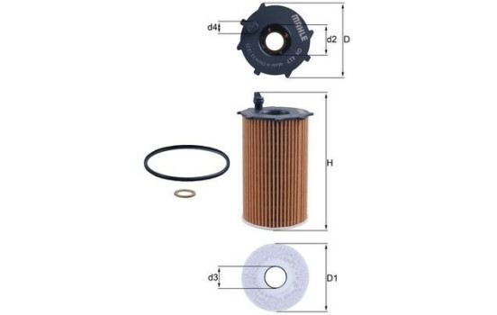 Oil Filter OX 417D Mahle, Image 2