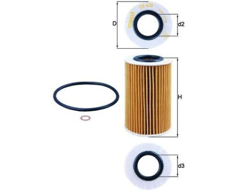 Oil Filter OX 436D Mahle, Image 2