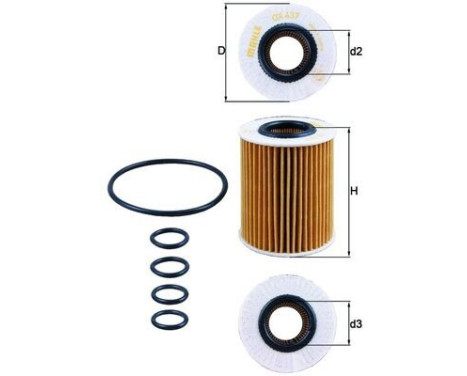 Oil Filter OX 437D Mahle, Image 2