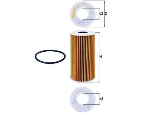 Oil Filter OX 441D Mahle, Image 2