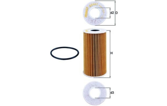 Oil Filter OX 441D Mahle, Image 2