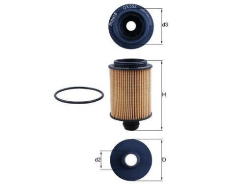 Oil Filter OX 553D Mahle, Image 2